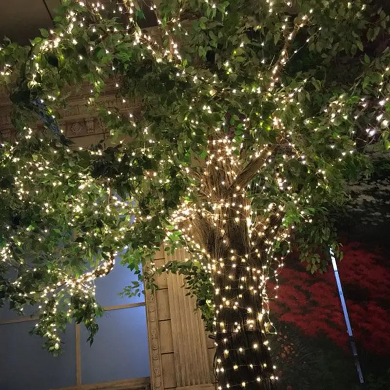 guirlande lumineuse lampe decorative ambiance sur arbre