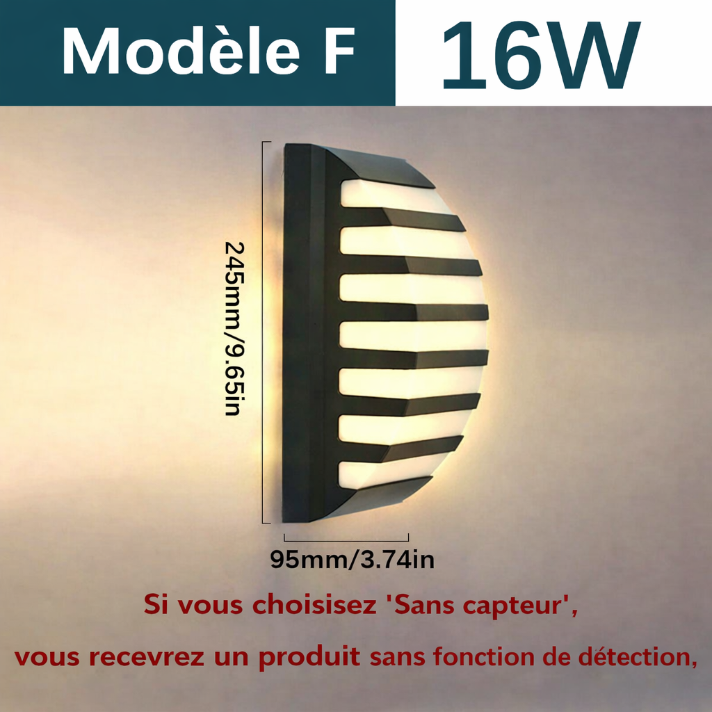 Applique Exterieure Murale LED MotionGuard modele f