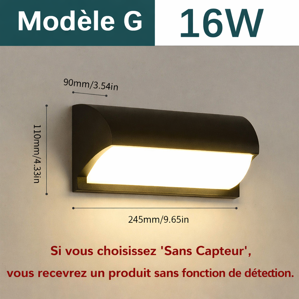 Applique Exterieure Murale LED MotionGuard modele g