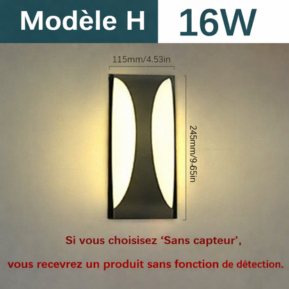 Applique Exterieure Murale LED MotionGuard modele h