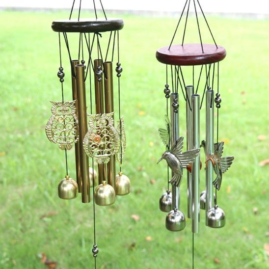 Carillon Mélodieux Zen 2 couleurs hiboux oiseaux