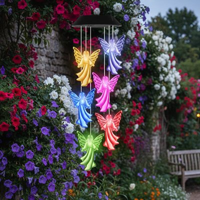 Carillon elegant anges colores surterrasse