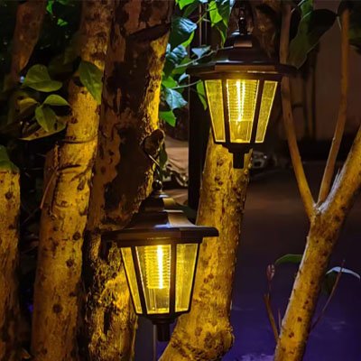 Lampe solaire exterieur EcoPower dans arbre