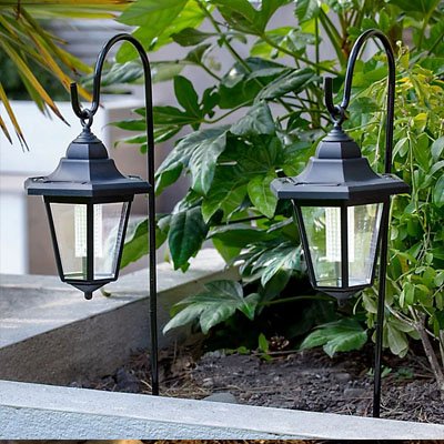 Lampe solaire exterieur EcoPower dans parterre