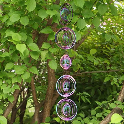carillon a vent arbre de vie melodieux multicolore dans jardin1