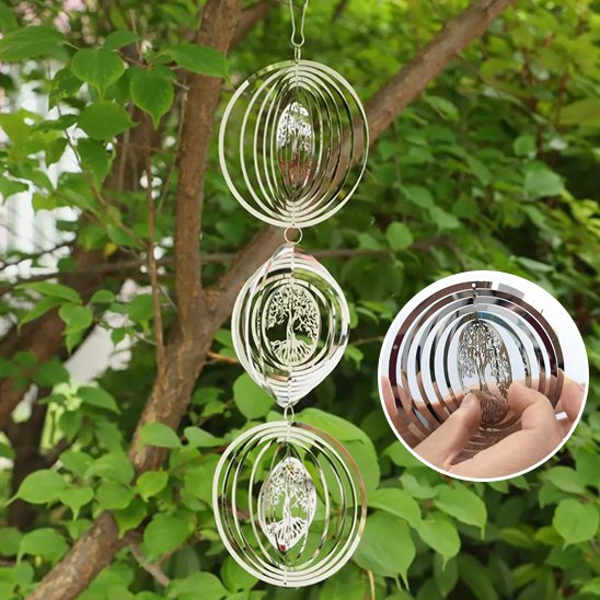 carillon a vent arbre de vie melodieux transparent