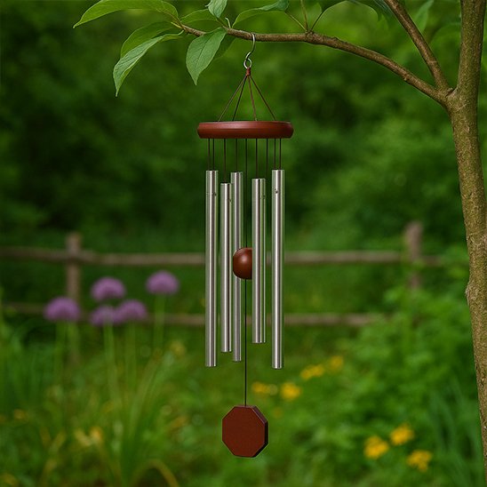 Carillon métal bois dans un arbre visuel 2
