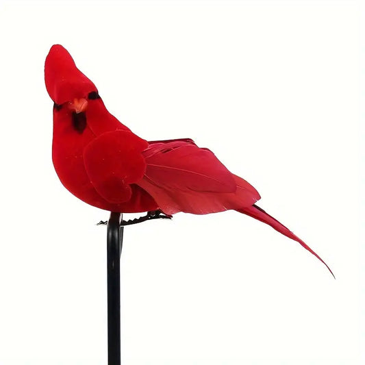décoration jardin cardinal rouge