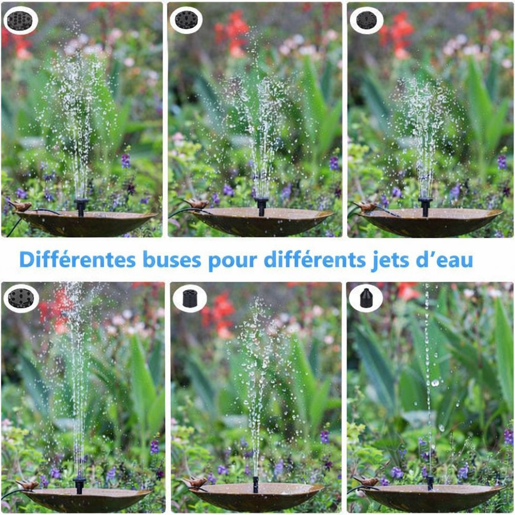 fontaine solaire 2,5w zengarden 6 buses