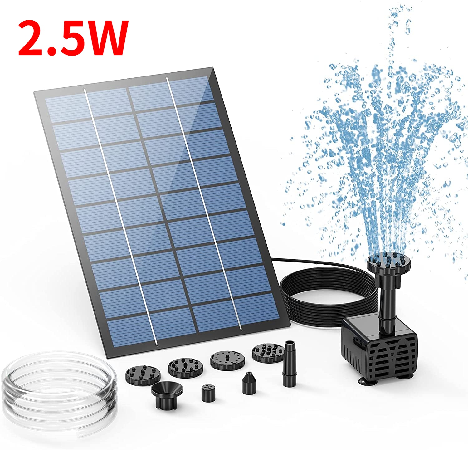 fontaine solaire 2,5w zengarden panneau solaire