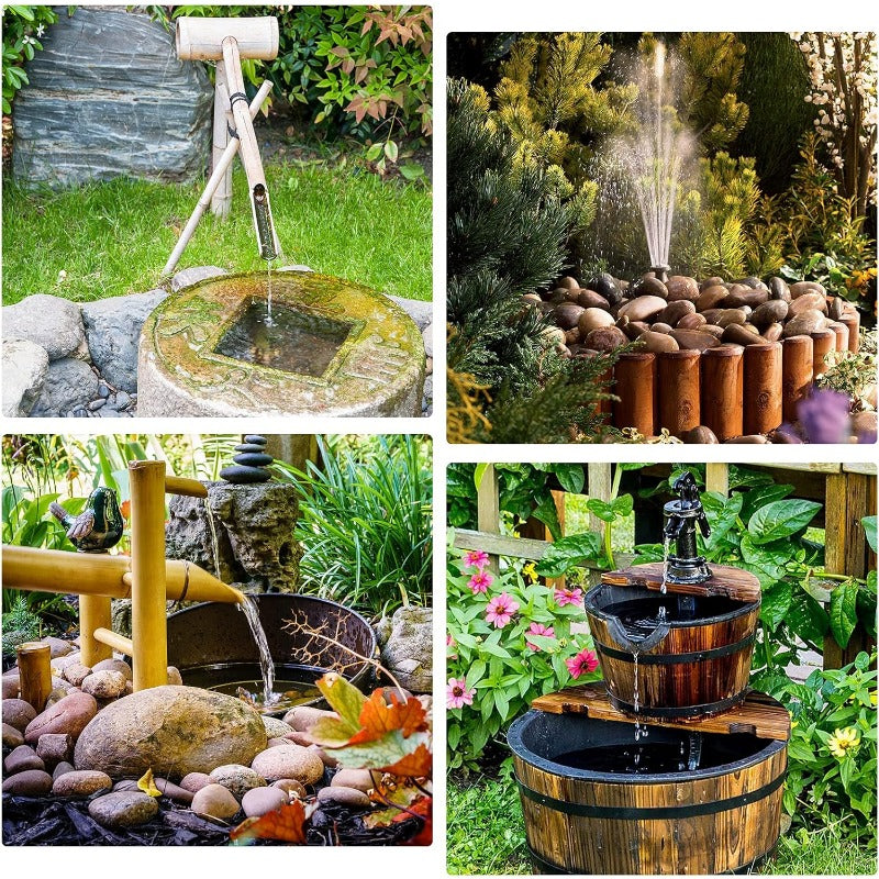 fontaine solaire 2,5w zengarden photos ambiance