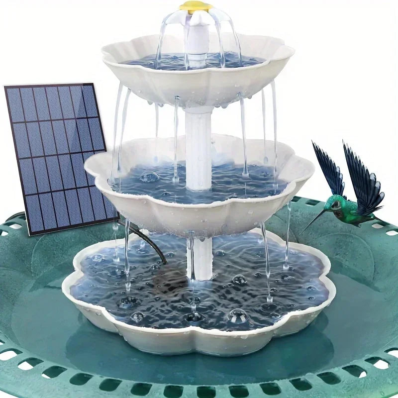 fontaine solaire Écobio vue de haut
