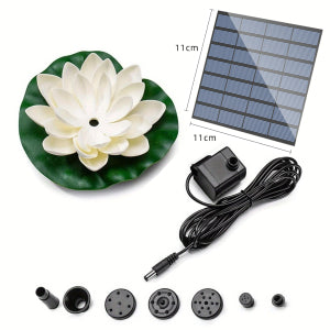fontaine solaire exterieur lotus zen beige buses