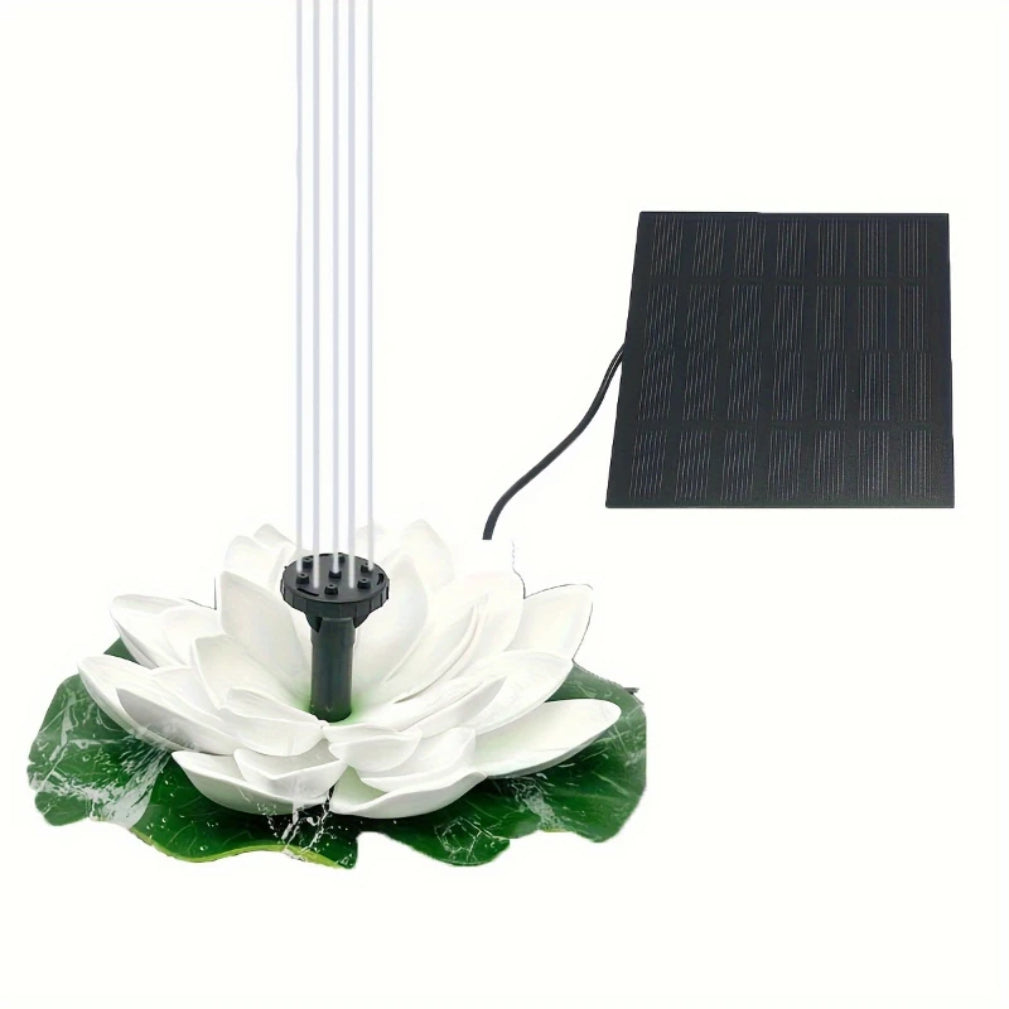 fontaine solaire exterieur lotus zen beige panneau