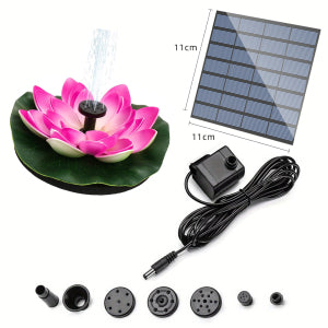 fontaine solaire exterieur lotus zen rose