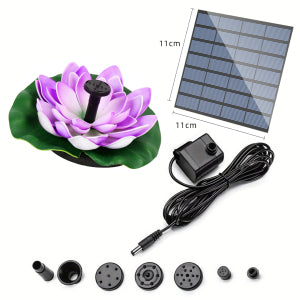 fontaine solaire exterieur lotus zen violet buses