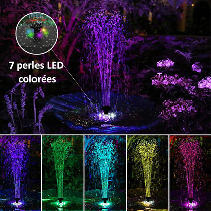 fontaine solaire jardin zen 7 couleurs