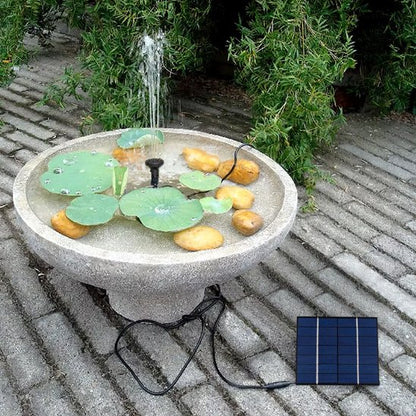 Fontaine solaire près du sol