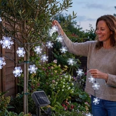 Guirlande lumineuse dans l'arbre
