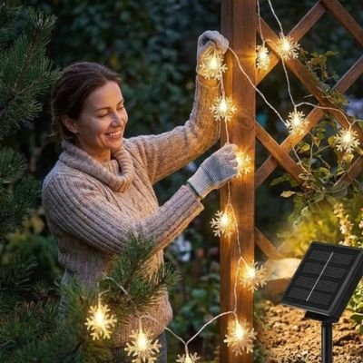 Guirlande lumineuse dans une ramp