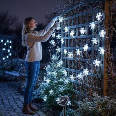 Guirlande lumineuse en hauteur