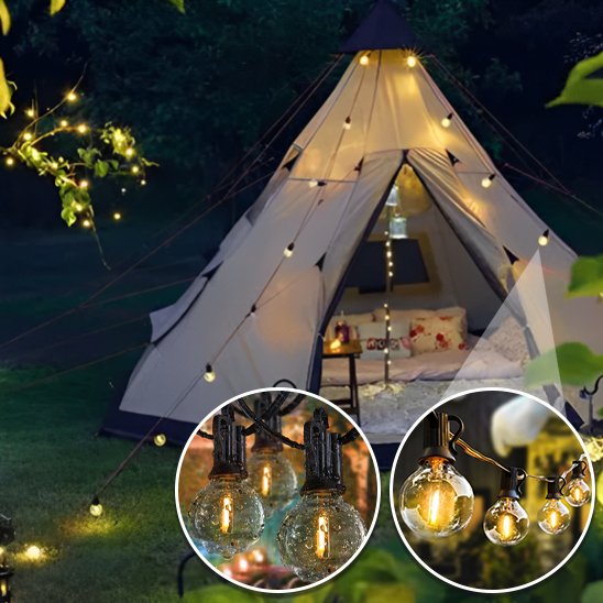 Guirlande lumineuse extérieur tente