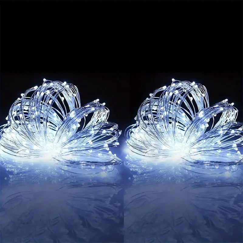 guirlande lumineuse lampe decorative blanc en boucle