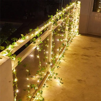 guirlande lumineuse solaire sur rampe
