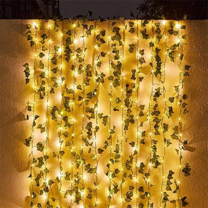 guirlande-lumineuse-solaire-sur mur