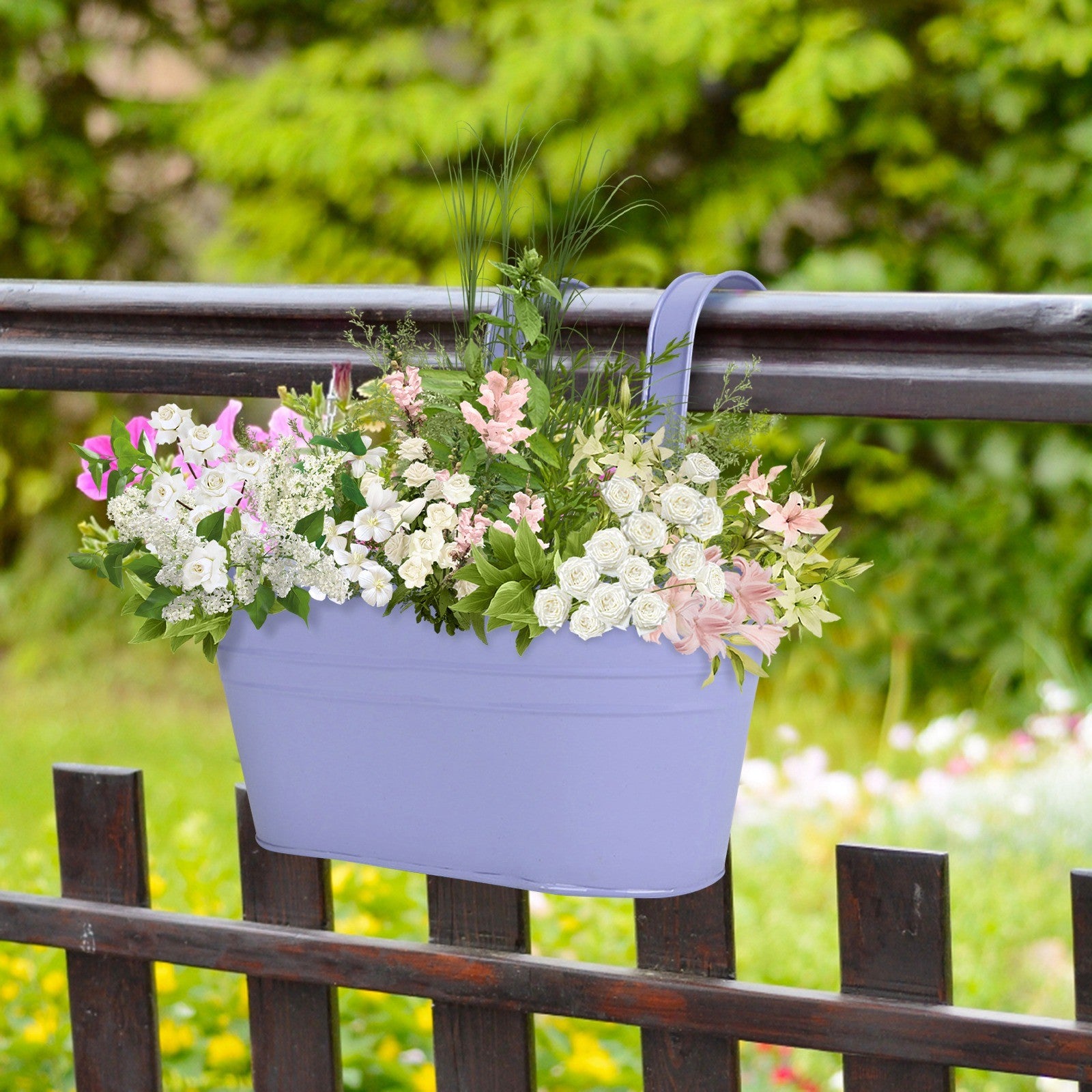 jardiniere balcon citybloom lilas fleurs blanches