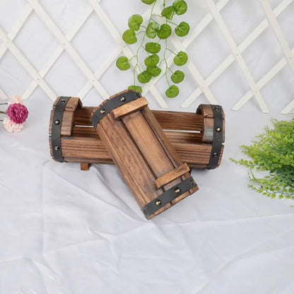 jardinière bois billot rustique biais