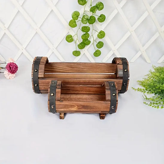 jardiniere bois billot rustique grandeurs