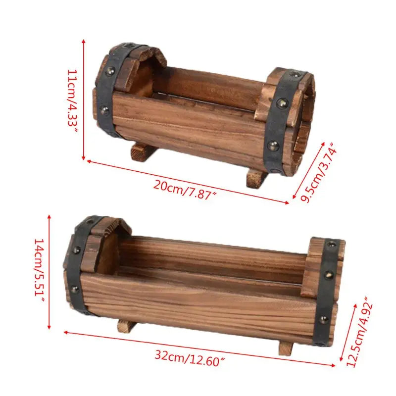 Jardiniere extérieur | Rustic Log