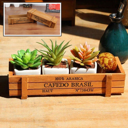 jardiniere bois quatre plantes