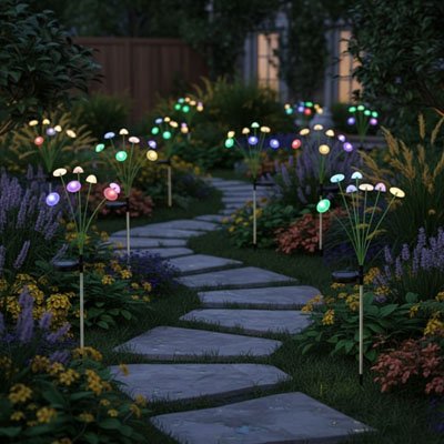 Lampe solaire ecolumina dans gazon