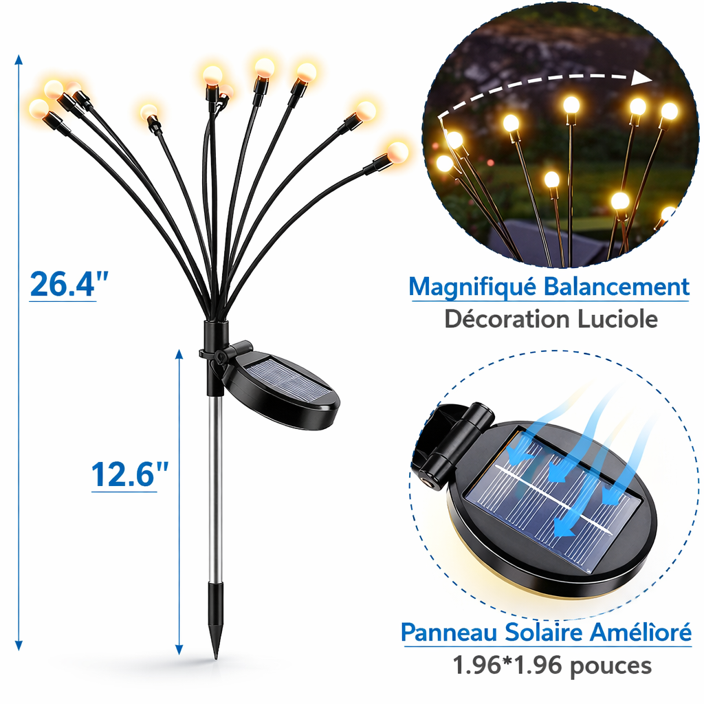 lumiere solaire lucioles fonctionnement