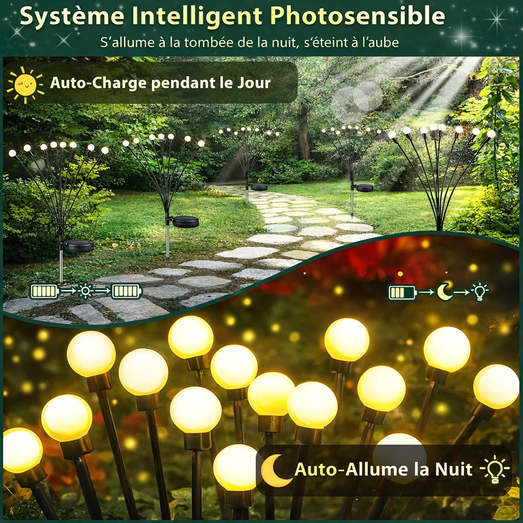 lumiere solaire lucioles
