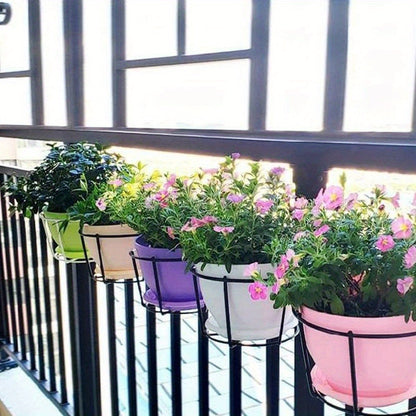 support jardiniere balcon sur grande rampe