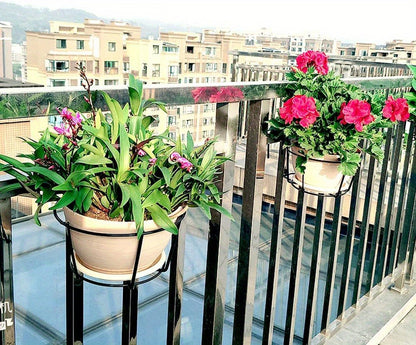 support jardiniere balcon sur rampe